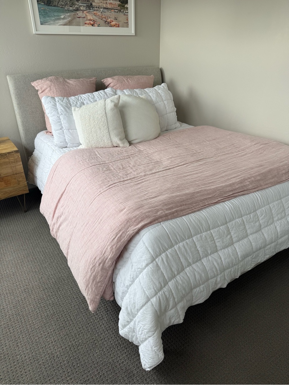 West Elm Blush Pink Duvet Cover and Shams